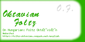 oktavian foltz business card